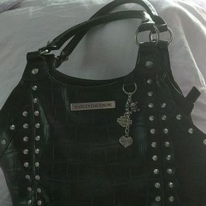 Harley Davidson studded shoulder bag